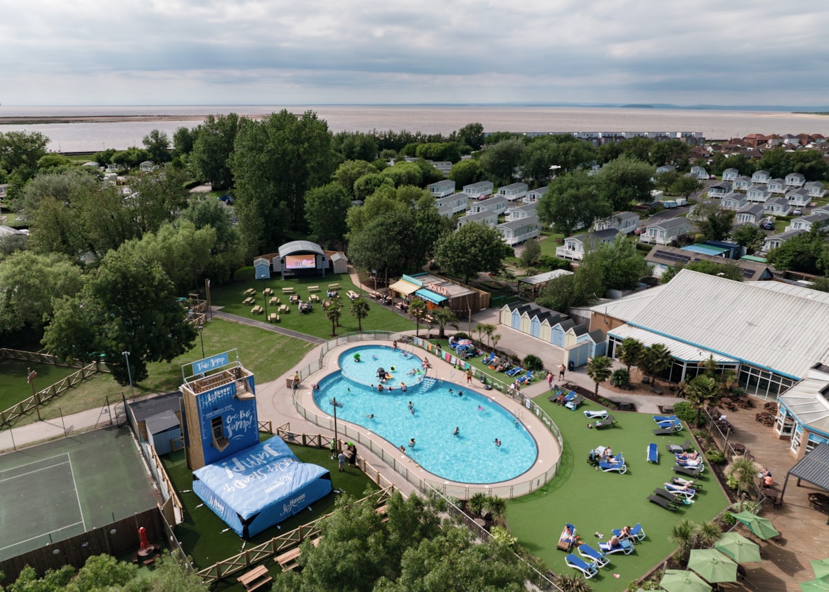 Burnham-on-Sea Adventure Village drone shot