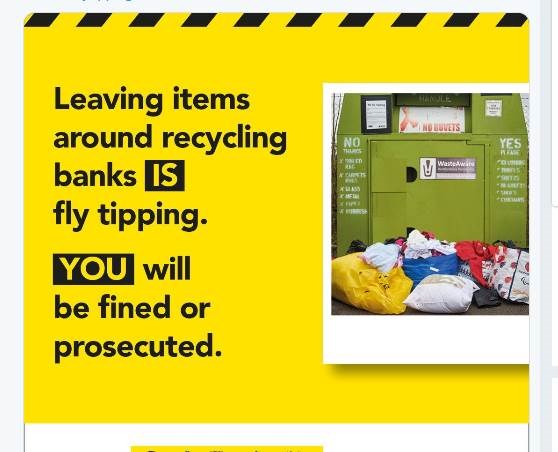 Fly tipping warning