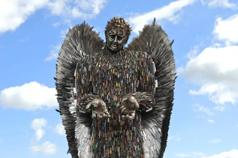 Knife Angel sculpture: Credit: British Ironwork Centre