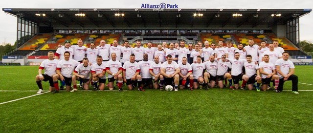 Railway staff come together for charity rugby match: Railway RFC team photo