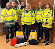Penicuik CFRs: Sandy Wann, John Innes, Kerstin Blom, Mark Halliday (Chairperson), Colin Mark and Yvonne Mitchell (Co-ordinator).