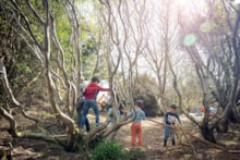 Play session at The Wee Woodland, Lochmaddy – Otter Mountain ©Helen Pugh Photography: Play session at The Wee Woodland, Lochmaddy – Otter Mountain ©Helen Pugh Photography