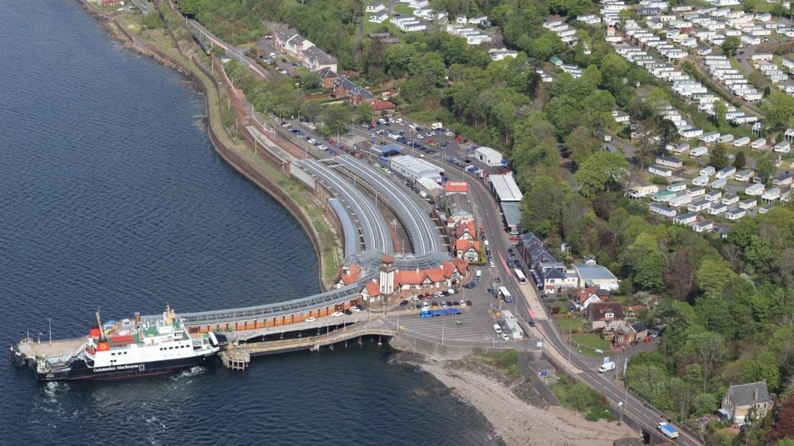 Essential vegetation clearing work planned between Wemyss Bay and Inverkip: Wemyss Bay aerial view