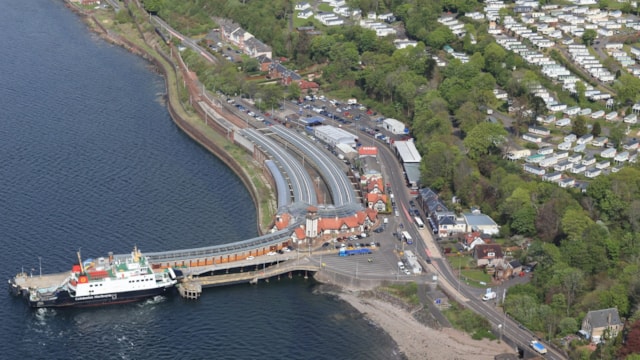 Essential vegetation clearing work planned between Wemyss Bay and Inverkip: Wemyss Bay aerial view