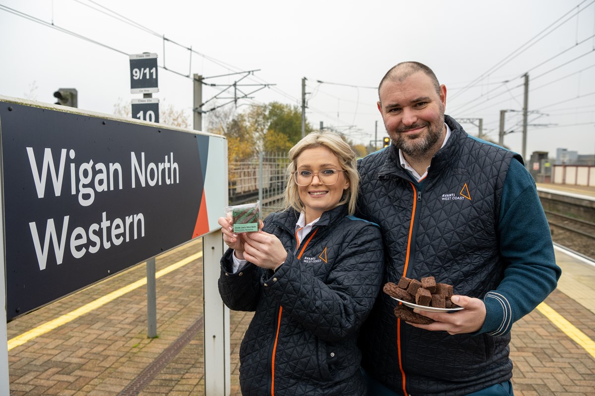 L - R: Helen May, Avanti West Coast Train Manager, with her partner, Rory Appleton, Avanti West Coast Train Manager