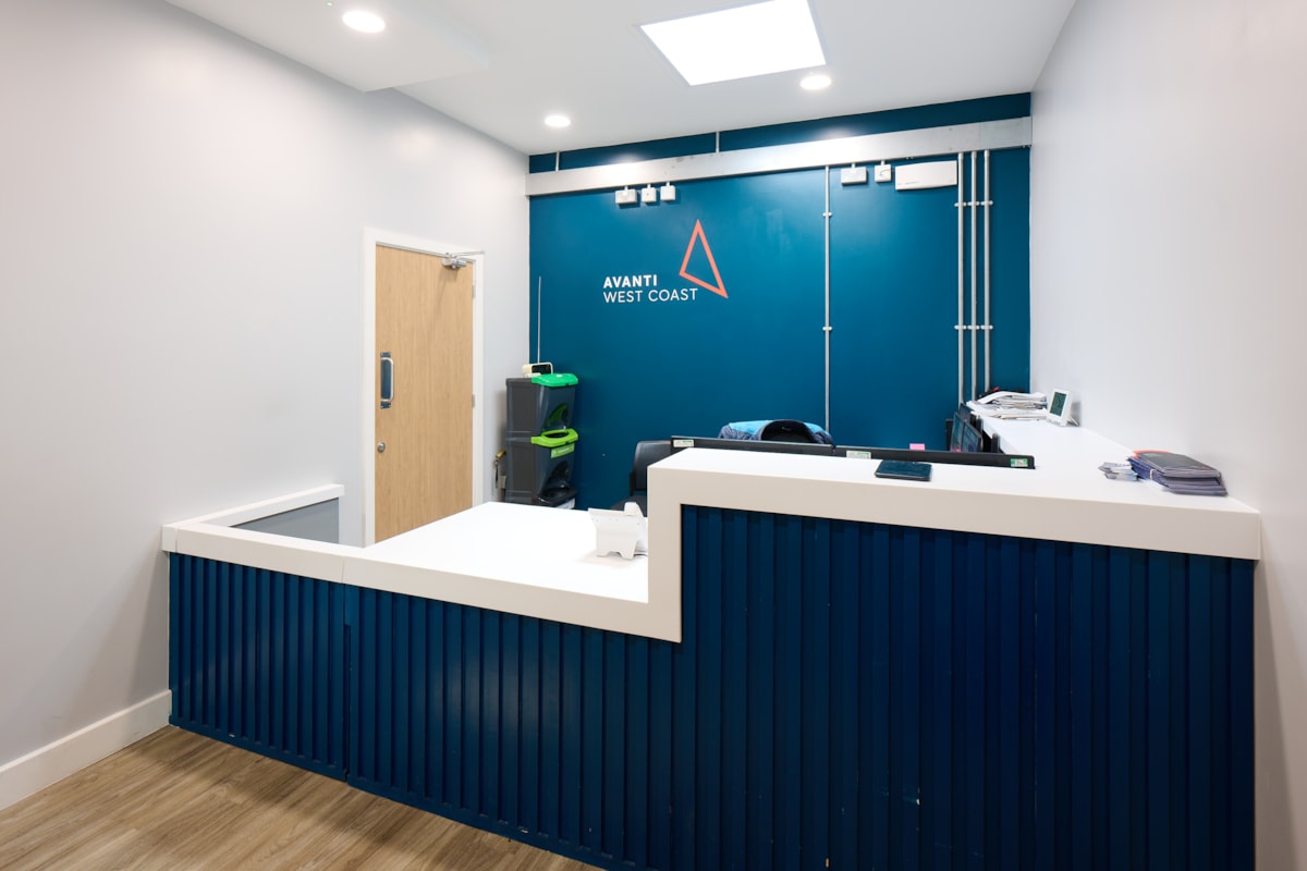 The new customer information area on platform 4 at Wigan North Western station