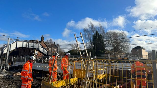 Network Rail reminds passengers about Uddingston car park closure during accessibility works: Uddingston AfA site visit 2102 (18)