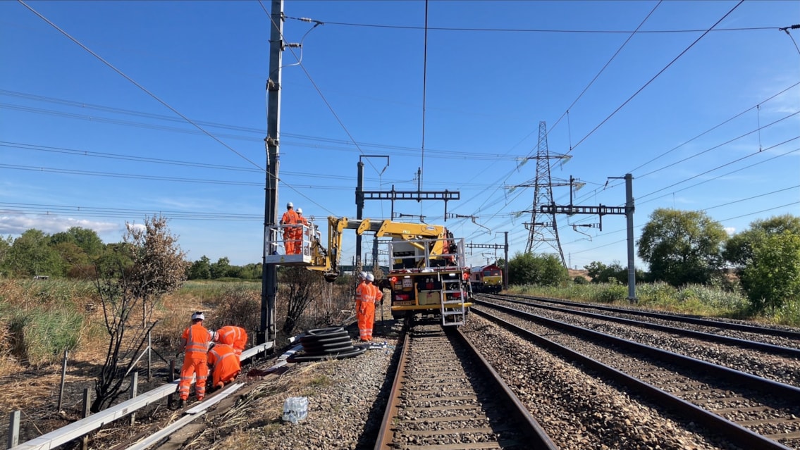 Railway between Cardiff and Newport to fully reopen following major lineside fire: Newport-Cardiff lineside fire recovery PR