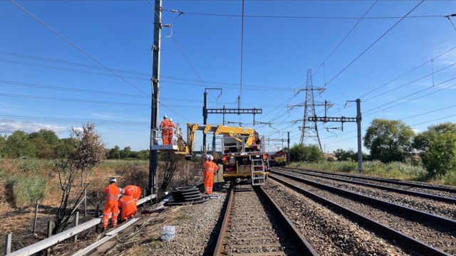 Railway between Cardiff and Newport to fully reopen following major lineside fire: Newport-Cardiff lineside fire recovery PR