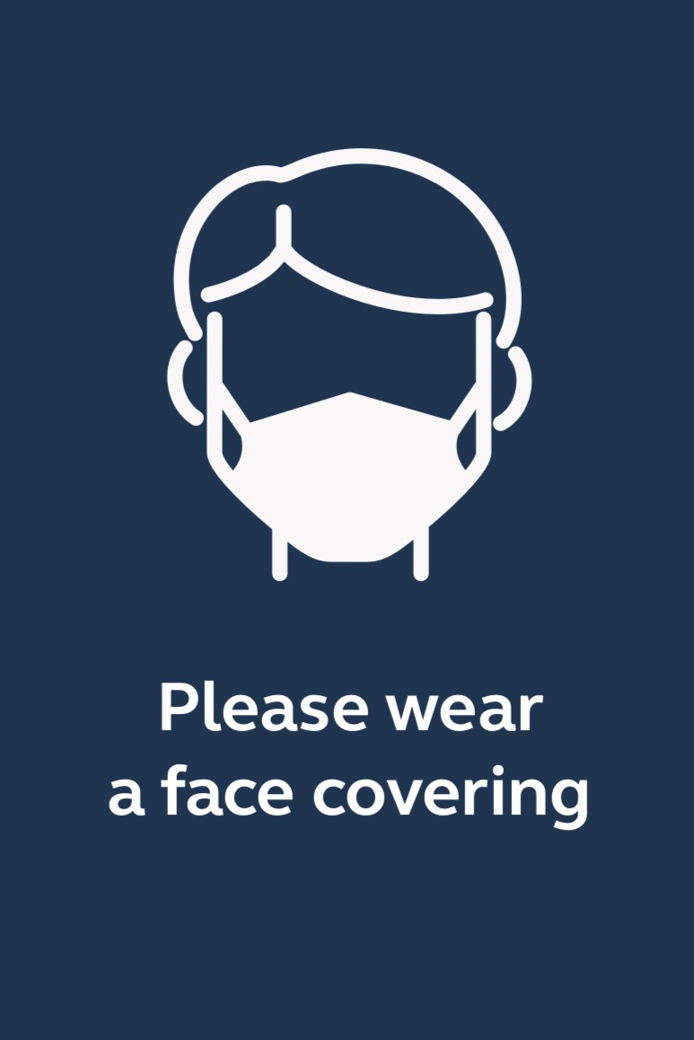 wear a face covering poster