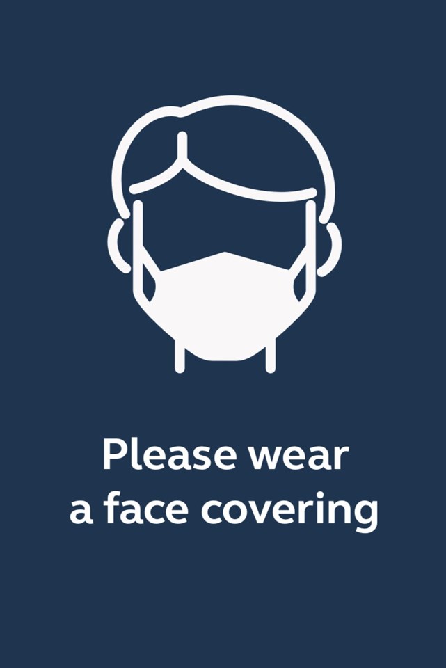 PLease wear a face covering