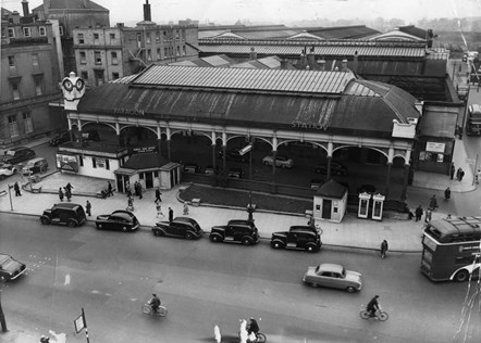A view of the station fronting onto Ferensway in Hull in 1957