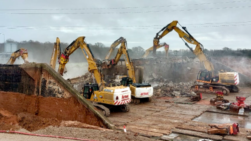 Second M42 bridge demolition