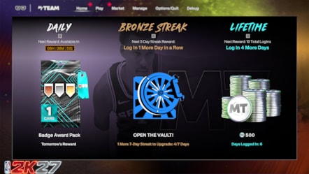 NBA 2K27 MyTEAM Expanded Daily