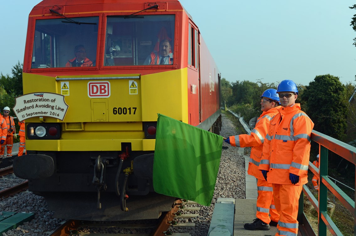 Minister of State for Transport, Baroness Kramer visits GNGE project: 11 September 2014 Sleaford avoiding line
