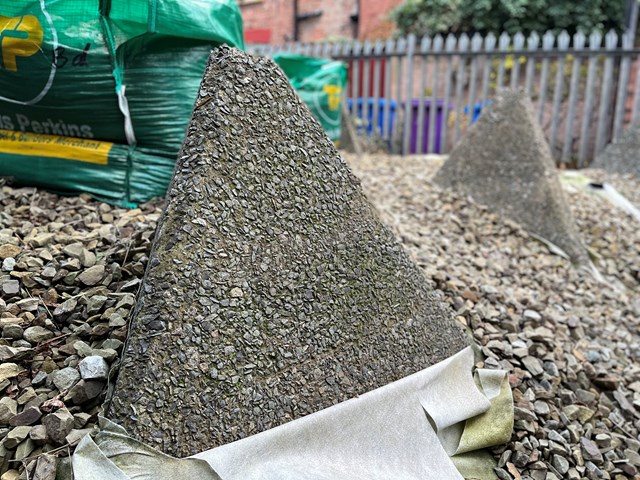 Close up of 'dragon's teeth' found by railway in Liverpool