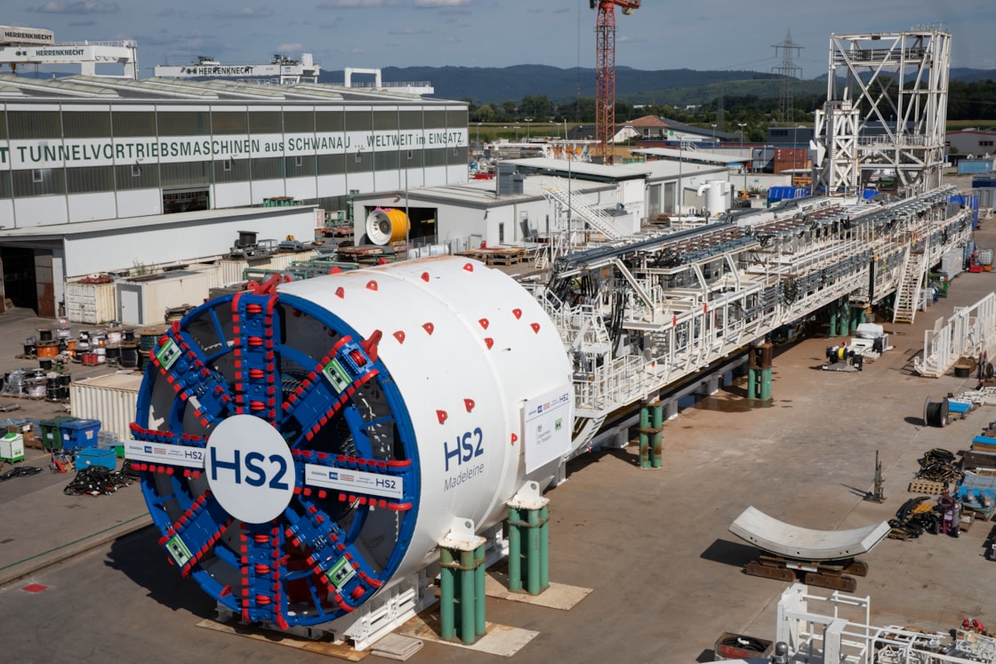 HS2 TBM Madeleine factory acceptance test at Herrenknecht in Germany: HS2 TBM Madeleine factory acceptance test at Herrenknecht factory in Germany