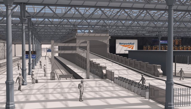 New images of extended Waverley platforms released: Waverley extended platform 12