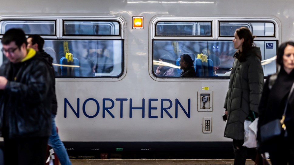 Image shows Northern service with customers on-aboard