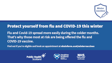 Flu and COVID-19 Vaccine Digital Screen