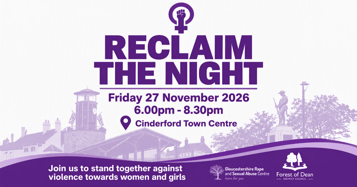 Reclaim the night - logos - Cinderford - Press release