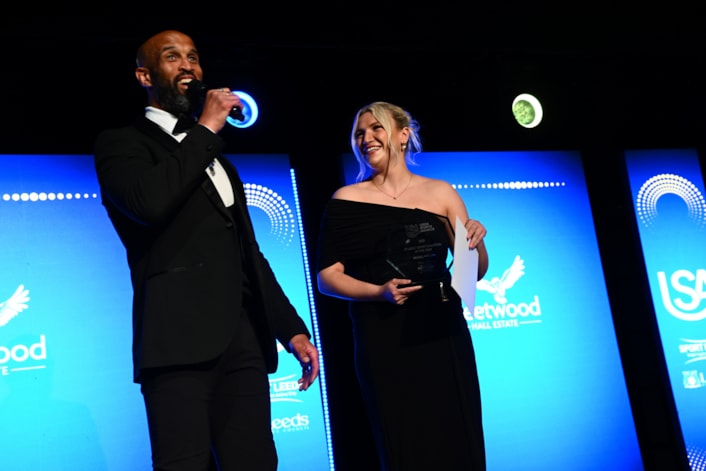 Sports Awards - Abigail Hallam: Abigail Hallam won Student Sport Champion of the Year, pictured with Jamie Jones-Buchanan.
Picture: SWPix.com
