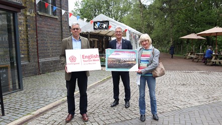 Tourism Week - Cllr Dale with Tetbury Goods Shed trustees