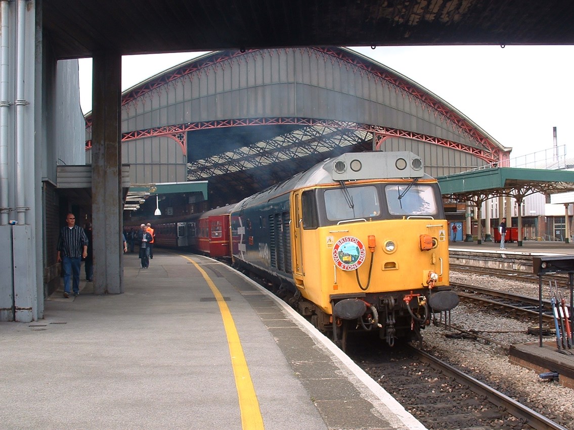 Bristol Coal-Stone Haul: The train as it leaves Bristol Temple Meads