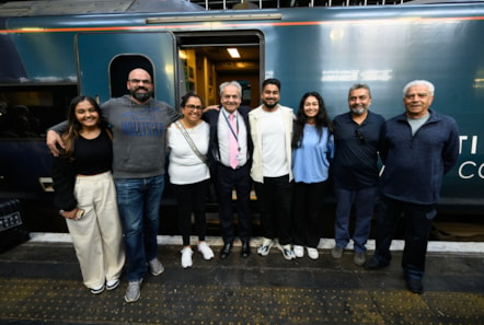 Avanti West Coast Driver Trainer and Assessor, Girish Jani, was greeted by his family at London Euston after working the last service of his career.