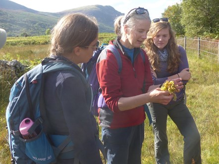 Prof Prince with students in the great outdoors