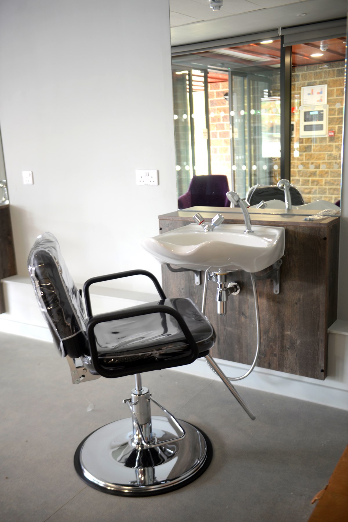 Part of the hairdressing salon at the new care home at Bowgreave Rise in Garstang