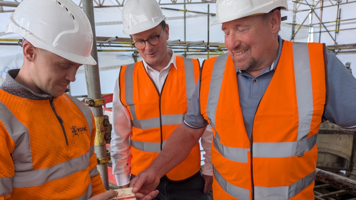 Discovery of items from 46 years ago connects generations of craftsmanship: LR Josh, Cllr Kilbane and Mick