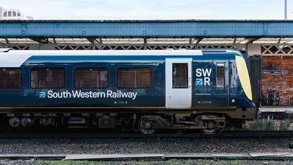 Plan ahead: Engineering work will affect South Western Railway services on 15 and 16 March: Class-444 Train Platform  19 cropped