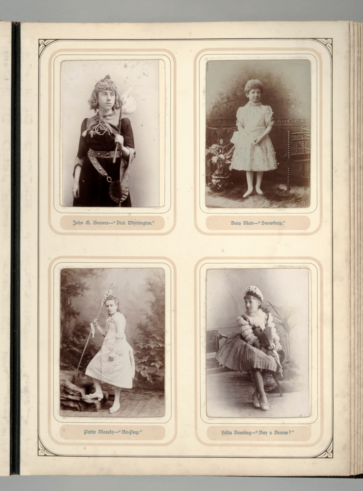 Bo Peep costume: An album of photographs, which will also be on display as part of the exhibition,  documents a spectacular children’s fancy dress ball hosted at Leeds Town Hall by the mayor and mayoress of Leeds, Mr and Mrs Alf Cooke on January 12, 1891.
Nearly 400 children from well to do families attended, with each child dressed in beautiful costumes depicting everything from fairytale characters to famous figures from history.