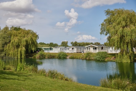 Caravan lake view at Cleethorpes Beach