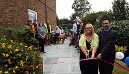 The new patio, funded by Mitie’s Community Investment Fund, offers Orbit residents a quiet outdoor area for rest and relaxation.: The new patio, funded by Mitie’s Community Investment Fund, offers Orbit residents a quiet outdoor area for rest and relaxation.