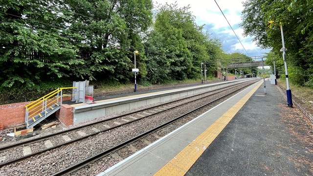 Garrowhill station fully re-opens to passengers following £2.2m platform upgrade: Garrowhill June 2021 1