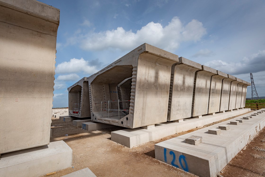 Viaduct segments at Kingsbury