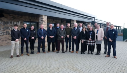 Members of Pembrokeshire County Council, Welsh Government, Morgan Sindall and Portfield School staff celebrate new facilities