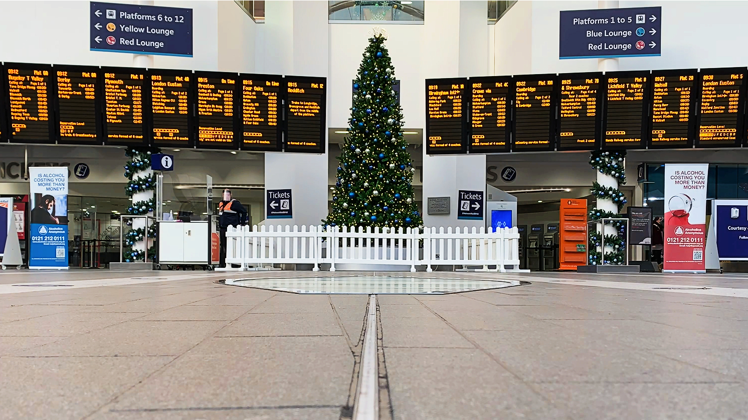 Birmingham New Street Christmas tree 2020