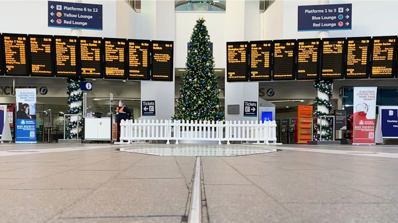 Birmingham New Street Christmas tree 2020