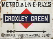 LTM Image - Croxley Green station sign 1922-1923 (c) TfL from London Transport Museum's collection: LTM Image - Croxley Green station sign 1922-1923 (c) TfL from London Transport Museum's collection