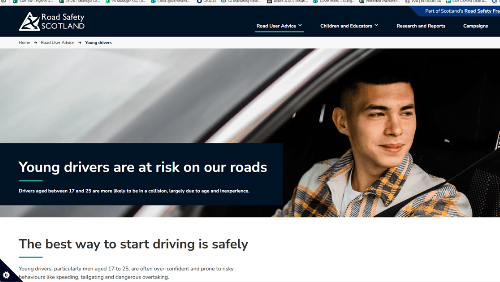 Young Drivers - Road Safety Scotland Website