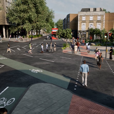 Pembury Circus - junction view - after