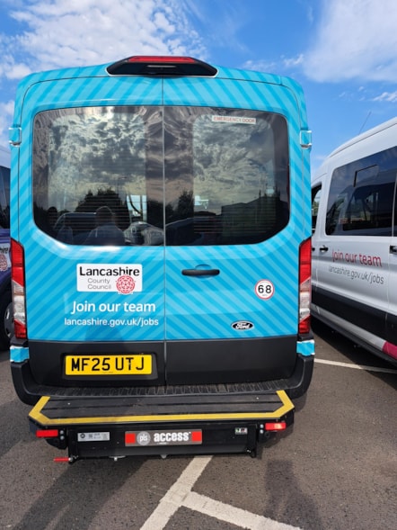 One of LCC's new SEND minibuses in the depot