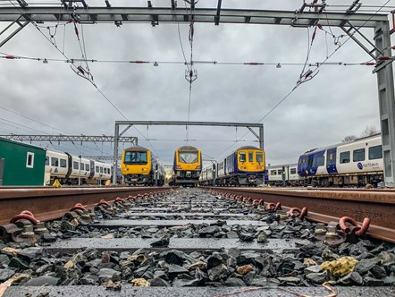 Images shows trains at Allerton depot