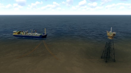 Image Courtesy of CRI - The 100,000 DWT FPSO is the center of a development plan for the field which also comprises a new Well Head Platform (WHP) with modular drilling rig; connected to the FPSO through a three-kilometer-long subsea cable and pipeline. 