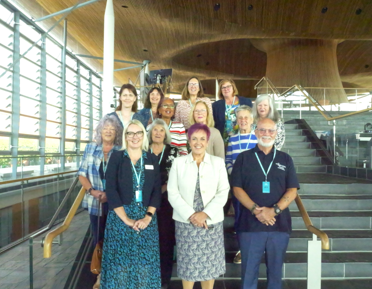 MCSC with Age Cymru volunteers at the Senedd Sept 24