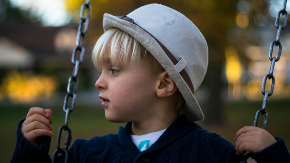 Child on a swing