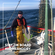 John Clark, Scottish fisherman and skipper of the Reliance: Photo of John Clark who is taking part in the Home and Dry fishing safety campaign